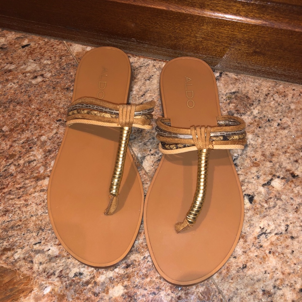 ALDO TAN SLIPPERS